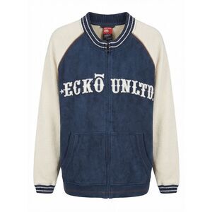 Ecko Unltd Otherground 72 Navy Cream Zip Up Jacket Size L Vintage Y2K Streetwear